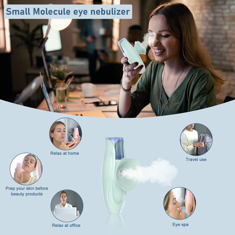 [Australia] - Facial Steamer and Eyes spa 2in 1. Mini Portable Professional hot Facial Steamer for Facial Deep Cleaning，The LADY RIGHT Handheld Ionic face steam, Unclogs Pores Soothing for Eye Fatigue and Dryness 