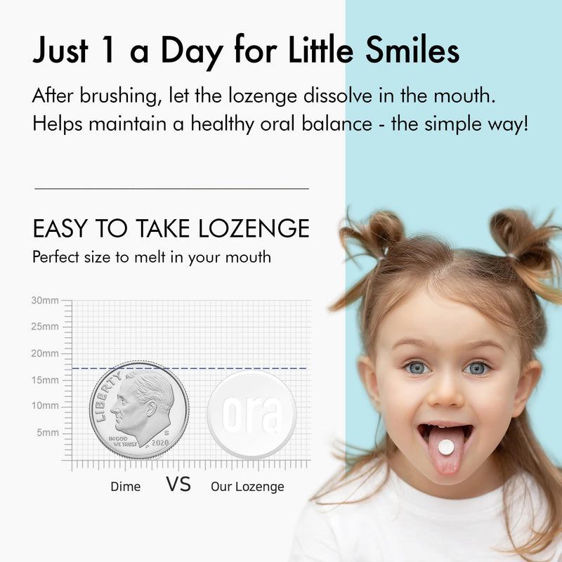 [Australia] - OraTicx Kids Dental Probiotics for Anti-Cavity + Healthy Teeth and Gums, 8 Billion CFU Probiotics for Oral Health, Yogurt Flavor 1-PK 