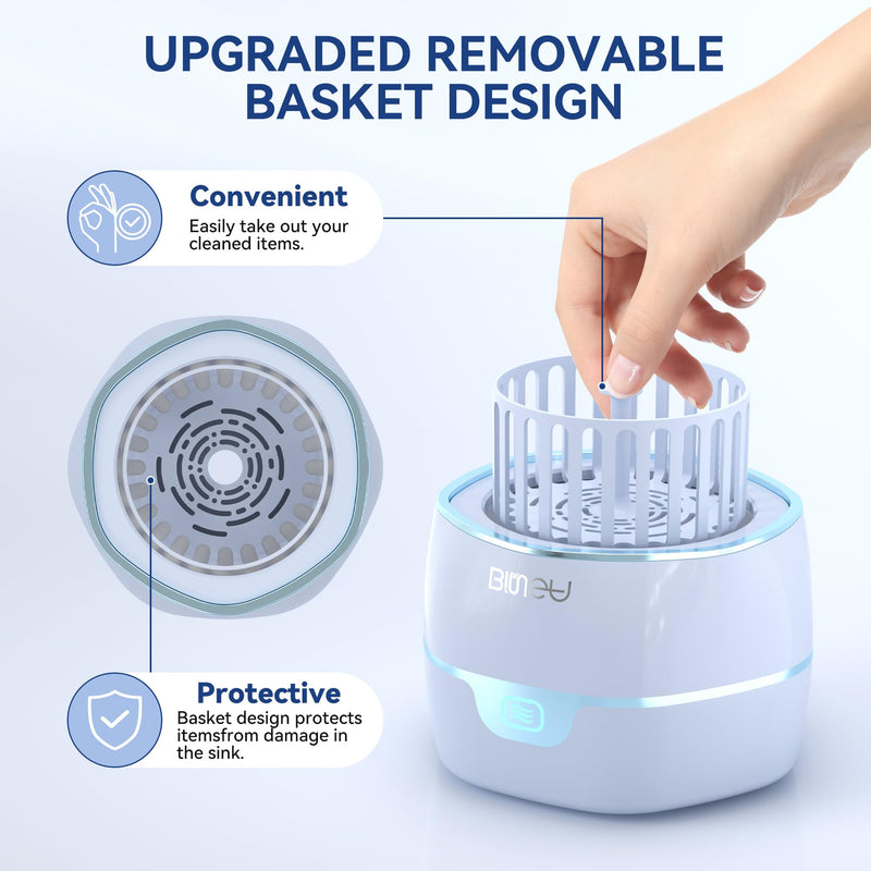 [Australia] - Ultrasonic Retention Cleaner,45kHzRetainer Cleaner Machine for Denture, Mouth Guard, Night Guard, Aligner, Braces, Toothbrush Head & Jewelry,245ML Dental Cleaning Pod 
