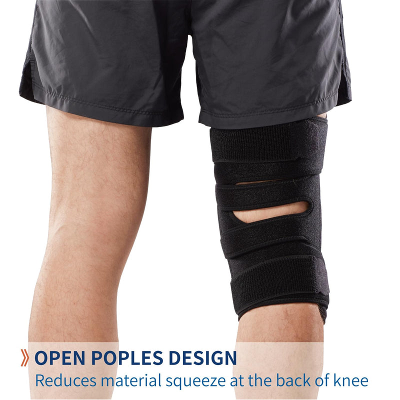 [Australia] - Adjustable Hinged Knee Brace, with Dual Side Polycentric Hinges – Stabilizing Knee Brace for ACL PCL MCL Ligament Injuries, Meniscus Tear, Arthritis, Surgery Recovery (L/XL) L/XL 