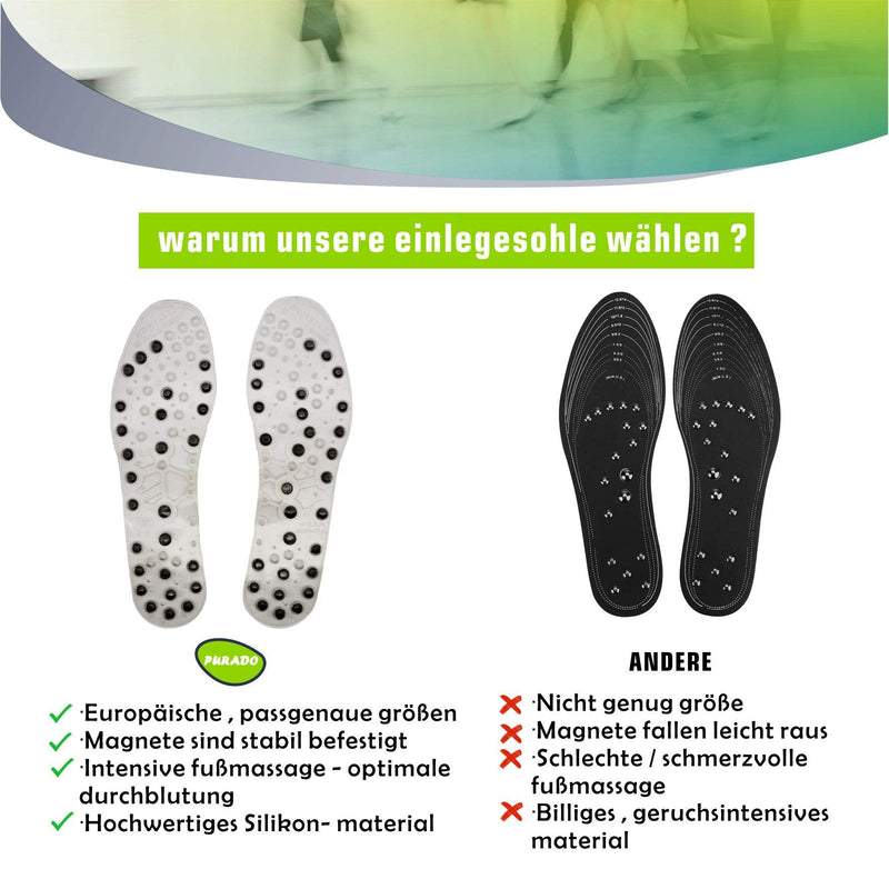 [Australia] - Magnetic massage insoles, healthy and breathable foot acupoint massage insoles magnetic - suitable for everyday use acupressure shoe insoles - promote blood circulation - relieve fatigue 43-44 transparent 