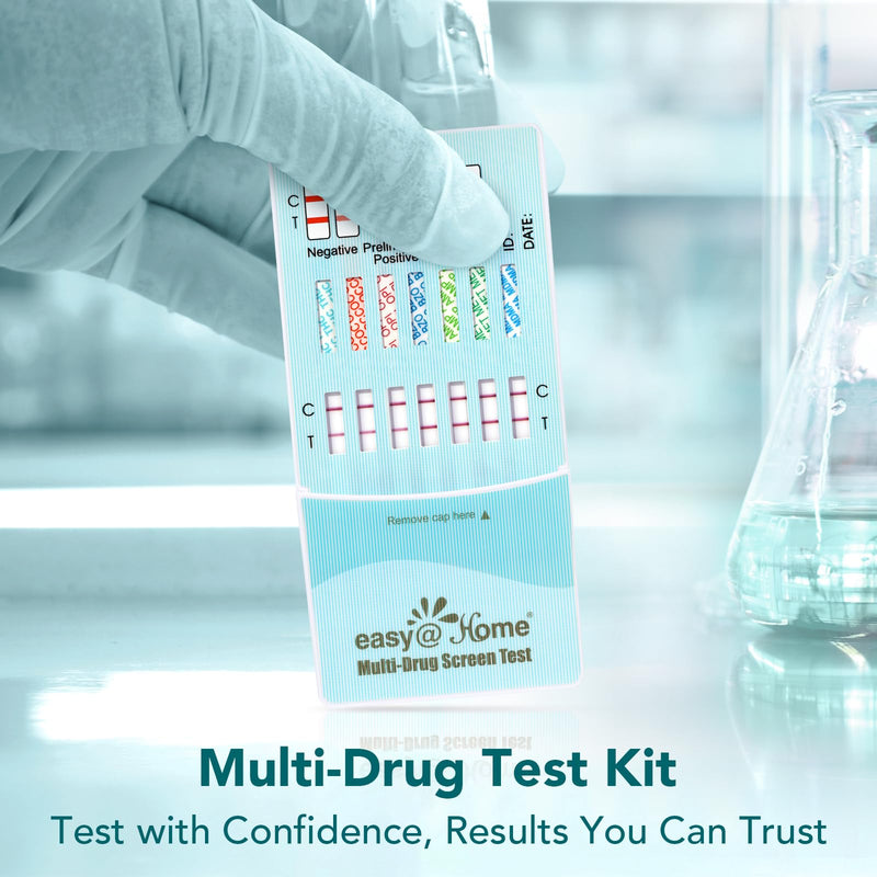 Easy@Home Multidrug Screen Test - Urine Drug Test Kit Detect 7 Commonly Used Drugs Marijuana(THC), Cocaine(COC), Morphine(MOR/OPI 2000), Oxazepam(BZO), Amphetamine(AMP), MET, MDMA EDOAP-174-15Pack
