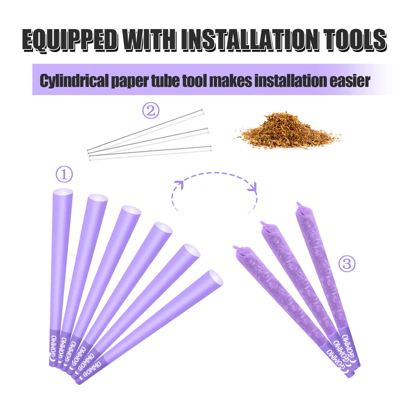[Australia] - Pre Rolled Cones | King Size | 50 Pack | Natural Purple Rolling Papers with Tips & Golden Packing Spoon Included 50.0 