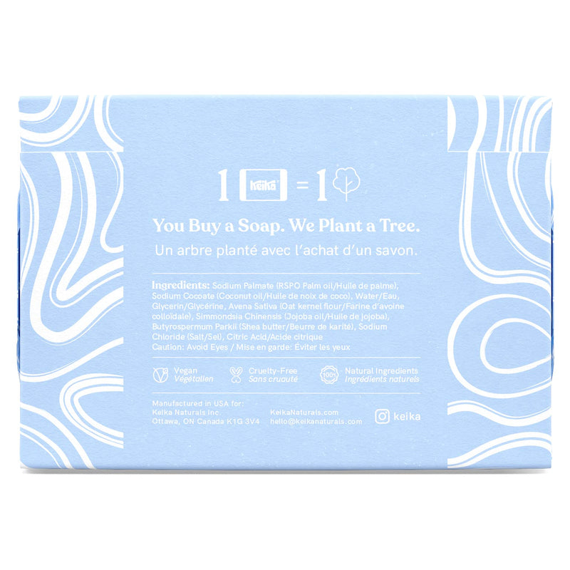 [Australia] - Keika Baby Soap Bar Oat & Shea Unscented for Eczema, Psoriasis, Face, Body, Infant Kids Teens Men Women with Sensitive Skin, 5 oz. 5 Ounce (Pack of 1) 