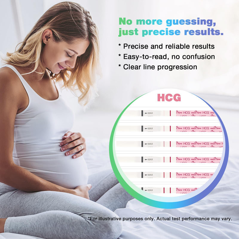 Easy@Home Ovulation & Pregnancy Test Kit, 25 LH + 10 hCG Tests, 35 Cups | Ovulation and Pregnancy Test Strips with 35 Large Urine Cups, Compatible with the Premom APP for Convenient Cycle Tracking 25LH + 10HCG