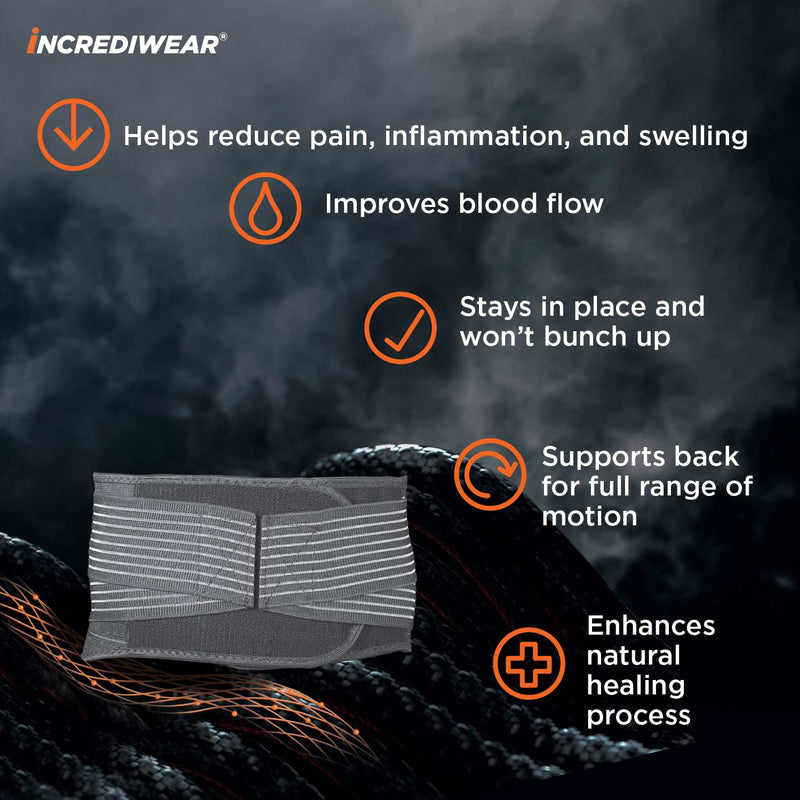 [Australia] - Incrediwear Back Brace - Back Support Brace for Back Pain Relief from Muscle Pain, Sciatica or a Herniated Disc, Everyday Lower Back Lumbar Support (XX-Large) XX-Large 