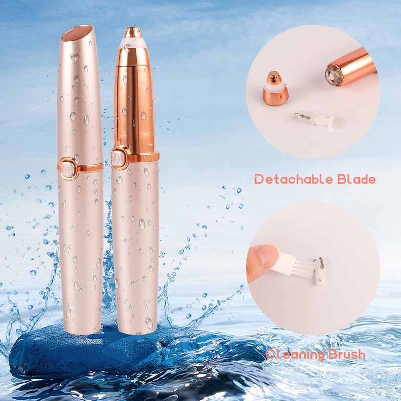 [Australia] - Eyebrow shaving, eyebrow trimmer, facial hair remover, eyebrow trimmer, electric eyebrow razor with LED light, facial trimmer for face, eyebrows, lips, nose 