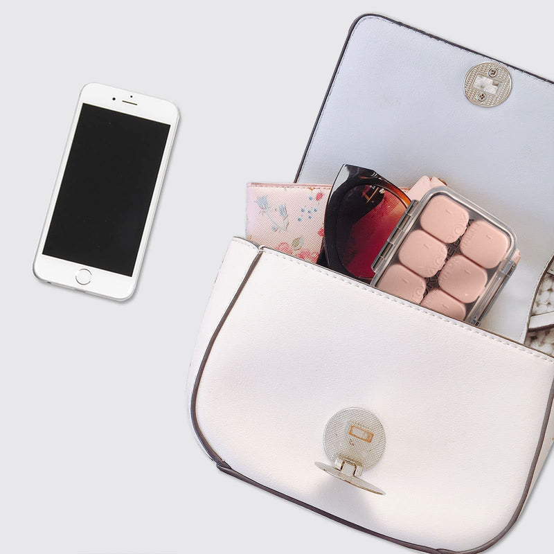 Pill Organizer SOFISO 4/6 Grid Free Assembly Travel Medicine Organizer | 10 Day Pill Organizer Portable Pill Box Waterproof Pill Case Daily Medication Carry Case for Vitamins, Fish Oils, Supplements Pink