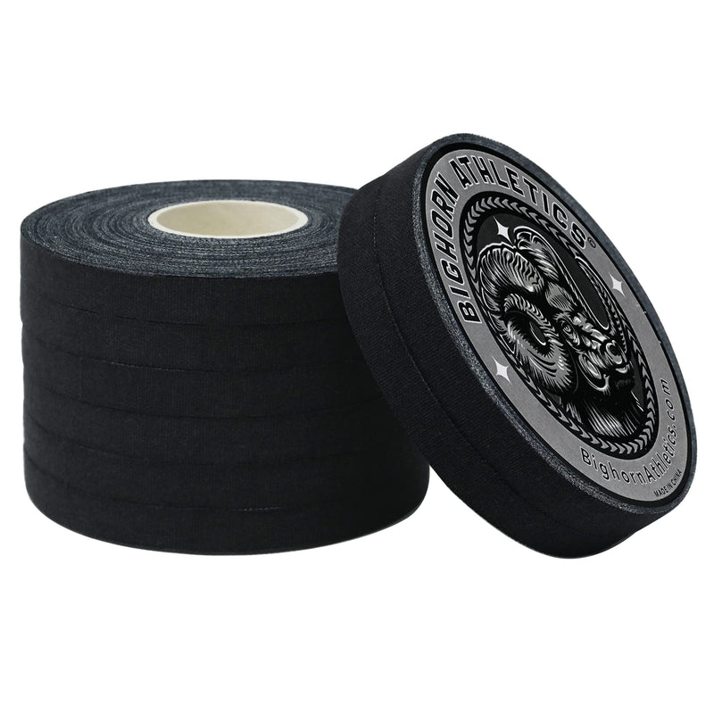 Bighorn Athletics Jiu-Jitsu Finger Tape, 0.3-Inch x 45-feet, 16-Rolls, Black & Black, White