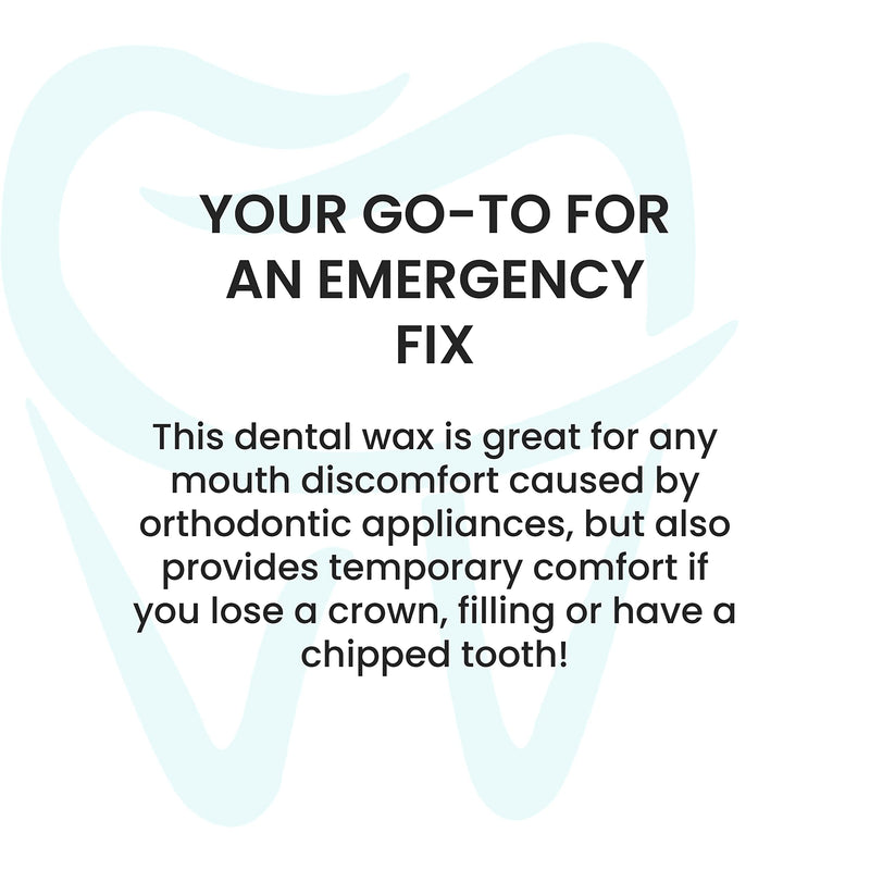 [Australia] - Braces Wax,10 Pack. Dental Wax for Braces & Aligners, Unscented & Flavorless - 50 Premium Orthodontic Strips. White Cases. Includes storage case. Food Grade ortho brace wax. Fresh Knight. (White) 