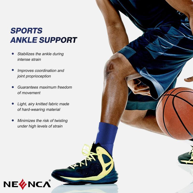 NEENCA Ankle Brace for Sprained Ankle with Removable Strap, Compression Sleeve for Plantar Fasciitis Relief Achilles Tendonitis, Ankle Support Brace, Ankle Stabilizer Wrap for Pain Relief, Women & Men Large Left