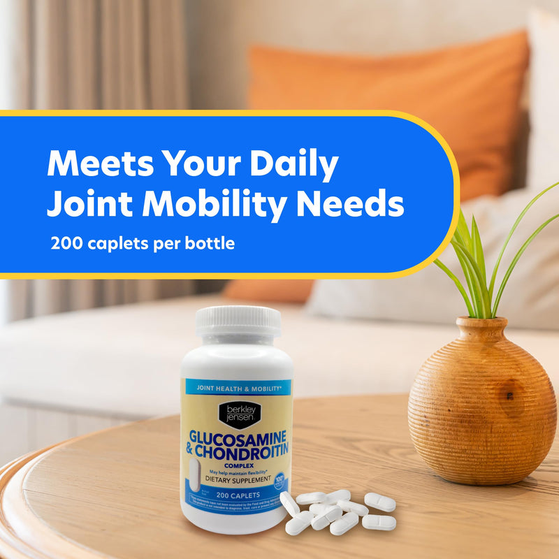 [Australia] - Berkley Jensen Glucosamine Chondroitin MSM Boswellia Complex - Triple Strength Advanced Dietary Supplement for Joints, Ligaments, Tendons, Bones, Connective Tissue Support, 200 Caplets (Pack of 1) 