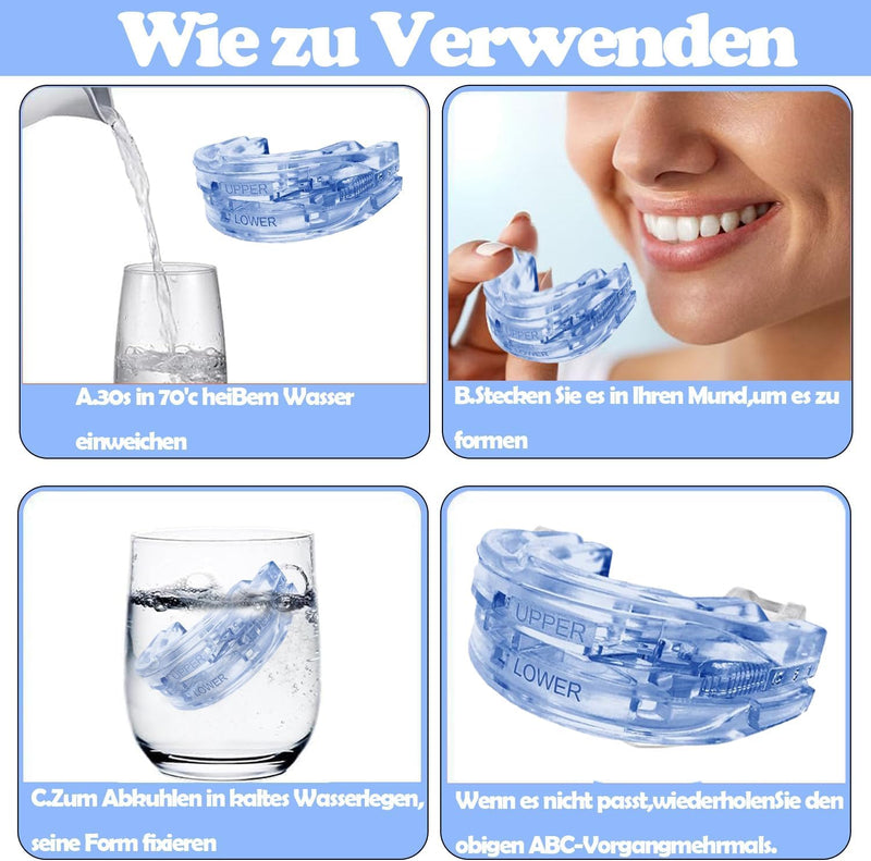 [Australia] - Snoring splint, anti-snoring splint, snoring stopper, snoring-free pro, snoring splint for men and women, anti-snoring mouthpiece (blue, 1 generation) blue 