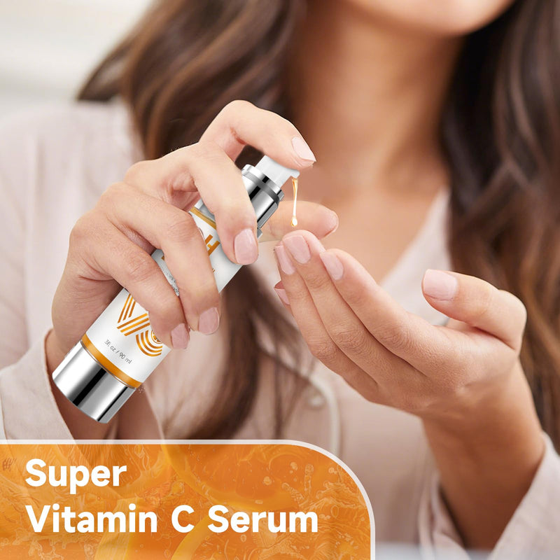 HANYWIL Vitamin C Serum for Mature Skin, 20% Vitamin C Face Serum with Hyaluronic Acid, Dark Spot Remover, Hydrating Skincare for Wrinkle Reduction, Lifting & Firming - 1.7 fl 1.7 Fl Oz (Pack of 1)
