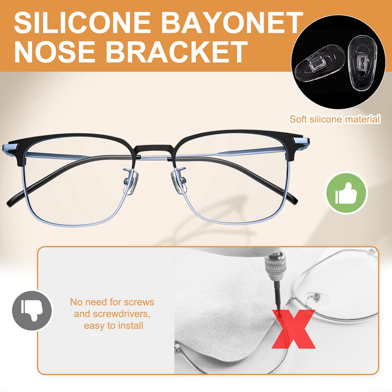 [Australia] - Fsttre Glasses Nose Pads Silicone Glasses Pads Glasses Nose Pads Soft Transparent Non-Slip Nose Pads Glasses for Glasses Sunglasses Non-Slip Glasses Stopper Nose Pad Glasses Accessories 6 