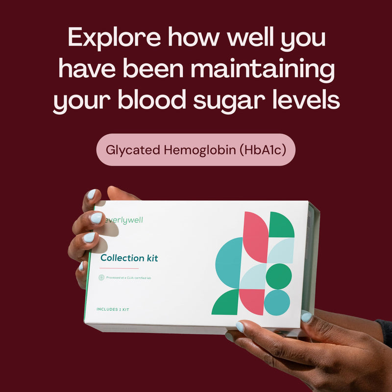 Everlywell At-Home HbA1c Lab Test for Women and Men, Measures Hemoglobin A1c for Accurate Results from CLIA-Certified Labs Within Days, for Ages 18 Plus