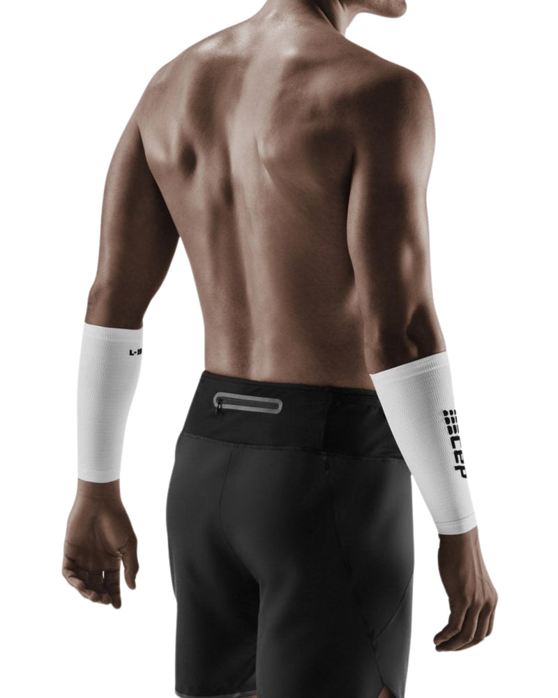 [Australia] - CEP Forearm Support Compression Sleeves, Men & Women - Forearm Sleeves (Pair) 4 White/Black 
