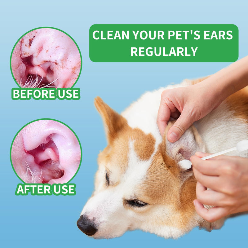VinTS 100 PCS Cotton Dog Ear Cleaning Swabs, Pet’s Ear Infection Treatment Gourd-Shaped Swabs Prevent Accidental Injuries, Safer Cleaning for Dogs and Cats– Small Size.100% Cotton S-1Pack - PawsPlanet Australia