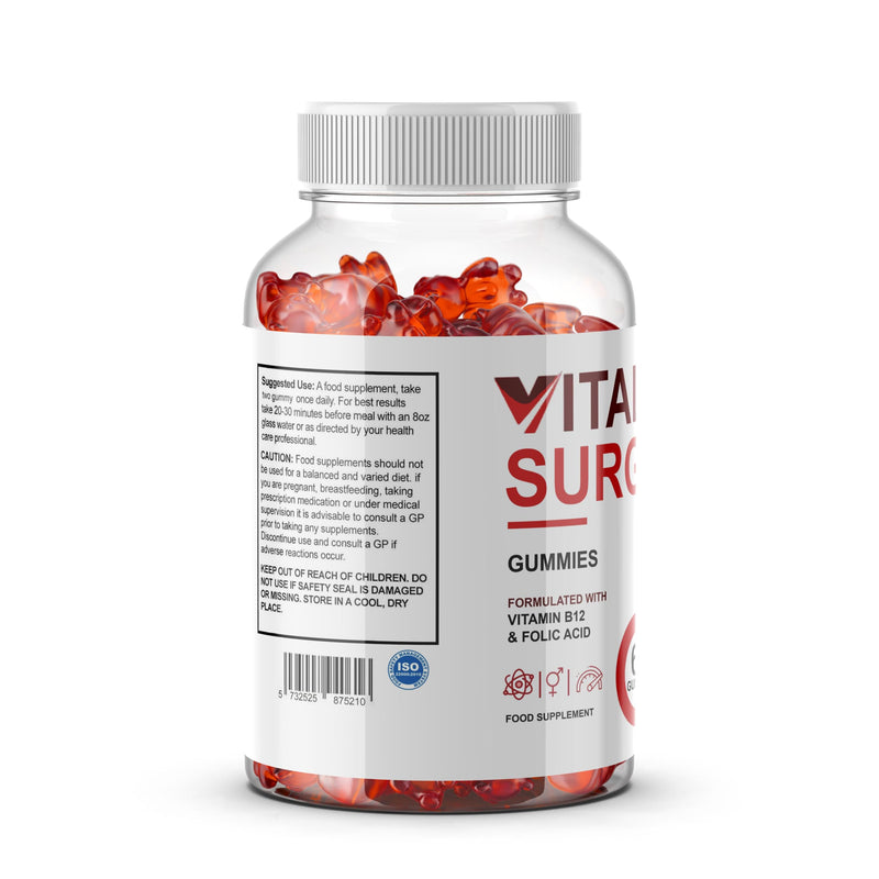 Vital Surge Gummies – Energy, Vitality & Stamina Support, Vegan, Natural Formula, 60 Gummies, Slim Warriors