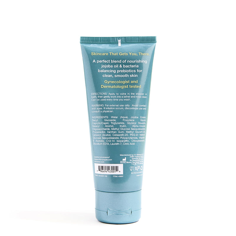 [Australia] - SAY LA V. Nourishing Veauty Feminine Wash, Intimate Vulva Hygiene with Prebiotics, Jojoba, Vitamin E, pH Balanced, Fragrance-Free, Gyno & Derm Tested, 3.4 Fl Oz 