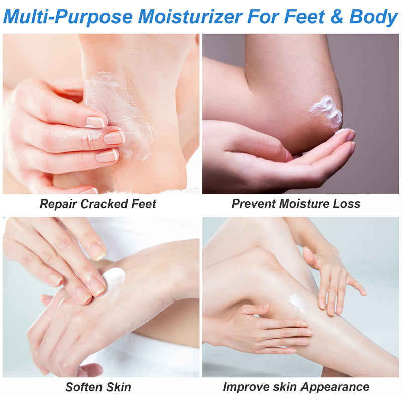 [Australia] - 7.06OZ / 2 Pack Urea Cream 42% Plus Salicylic Acid 2%, Urea Foot Cream for Foot Care Cracked Heel Treatment Knees Elbows Hands Repair Treatment, Feet Moisturizer Corn Callus Dead Skin Deep Moisturizes 2 Packs White Urea Cream 