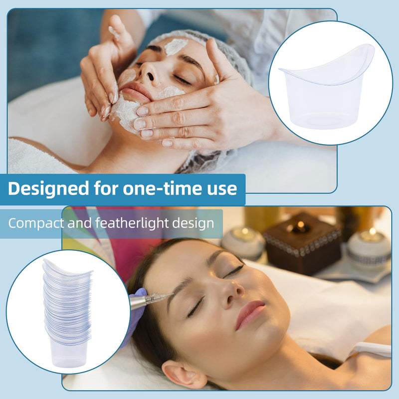 [Australia] - 60 PCS Disposable Eye Wash Cups 5ml - Portable Plastic Eye Rinse & Flush Kit Eyes Bath Washer with Measuring Markings for Quick Eyes Relief, Dust/Makeup Cleaning, Ideal for Seniors, Travel(Clear) 
