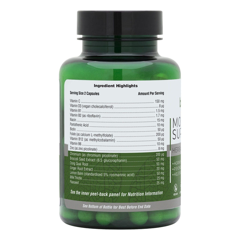 NaturesPlus Bio Advanced Monthly Support - Hormonal Balance Supplement for Women - Milk Thistle, Lemon Balm, Broccoli Sprouts, Chromium - Gluten Free, Vegan - 60 Capsules