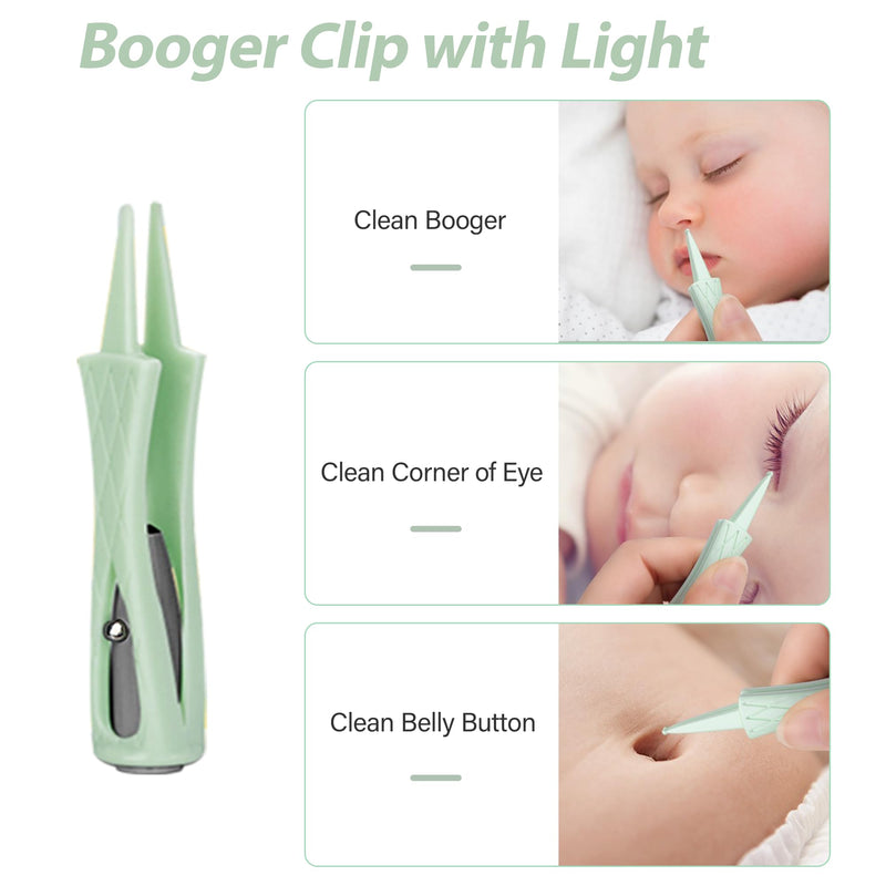 [Australia] - 15 Pack Ear Wax Removal Tool Kit with Light - LED Ear Cleaning Kit, Ear Wax Removal for Kids and Adults, Ear Cleaning Tool, Ear Picker Spoon & Ear Tweezers & Spiral Spring Ear Spoon Green 