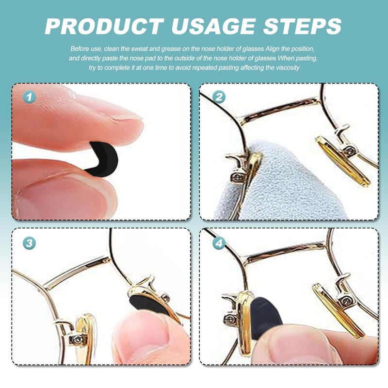 [Australia] - Nose pads glasses self-adhesive 24 pairs of non-slip pads glasses nose pads soft glasses pads nose protection for glasses sunglasses 