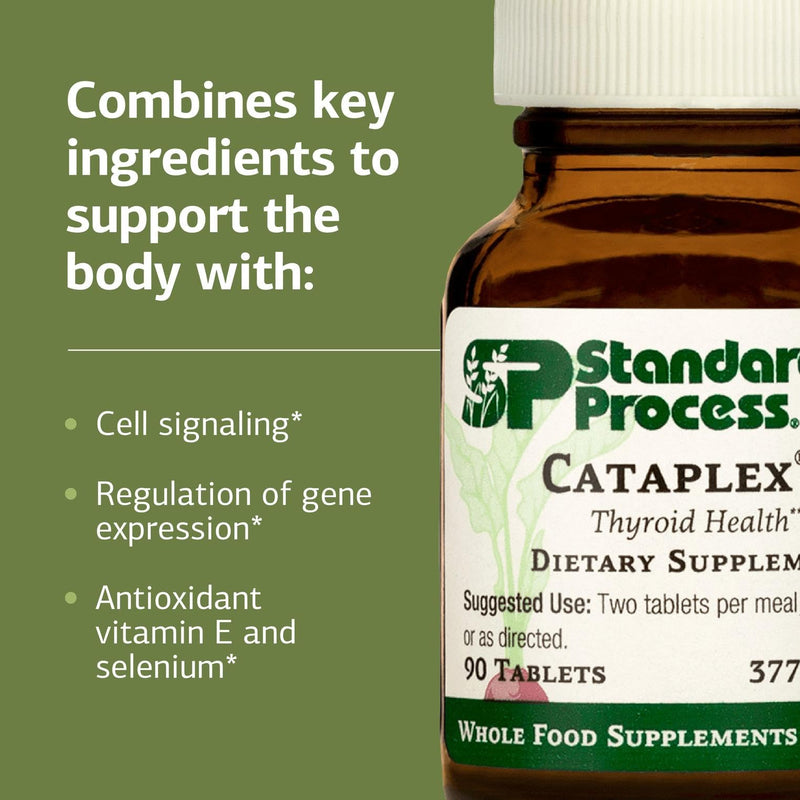 Standard Process Cataplex E, Thyroid & Endocrine Support, 90 Tablets | Thyroid Health Dietary Supplement, Gluten-Free, Non-Dairy and Non-Soy, Endocrine Gland Health Support 90 Count (Pack of 1)