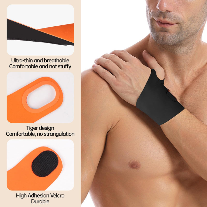 [Australia] - Biluer wrist bandages, 2 pieces wrist support bandage, wrist hand bandage, wrist bandages, gym, suitable for sports and fitness, housework (black). 