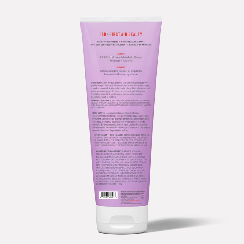 [Australia] - First Aid Beauty - KP Bump Eraser Body Scrub with 10% AHA, Keratosis Pilaris Skin Exfoliater with Glycolic and Lactic acids, Helps Reduce Chicken Skin Bumps, Safe for Sensitive Skin, 10 oz 10 Ounce (Pack of 1) 