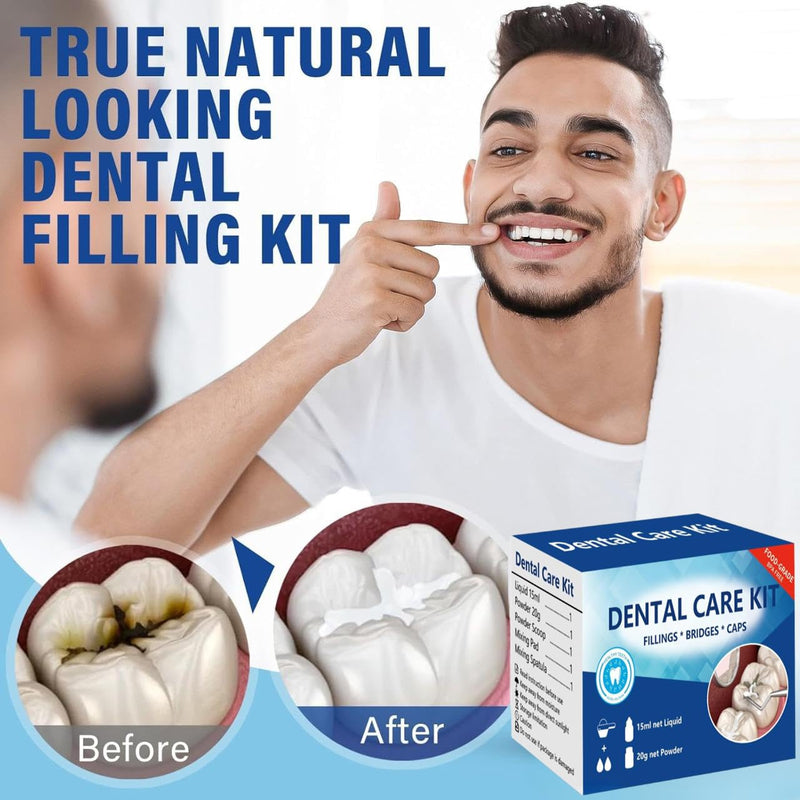 [Australia] - JJ CARE Tooth Repair Kit, Dental Care Kit Repair for Broken Teeth, Temporary Tooth Filling for Broken Chipped Teeth, Missing Teeth, Crown Fillings & Bridges 
