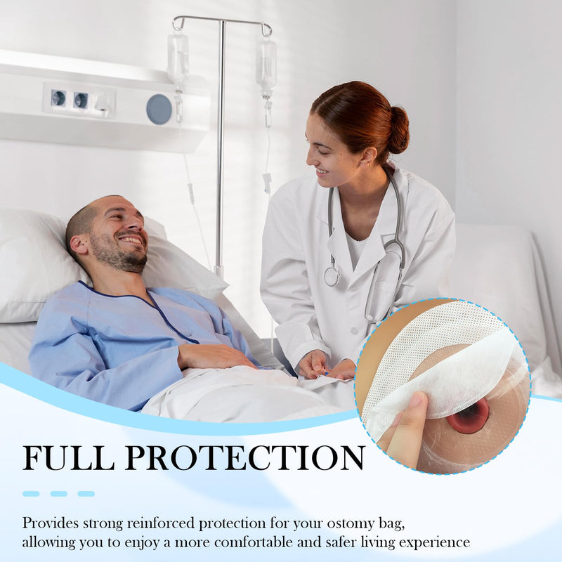 Tape Strips for Stoma Bags, 60pcs Curved Ostomy Barrier Tape, Stoma Skin Barrier Strips, Elastic Stoma Protection Tape, for Colostomy, Urostomy, Ileostomy Supplies