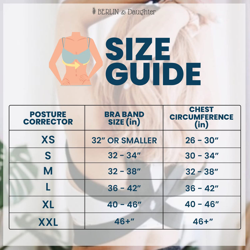 Berlin & Daughter Posture Corrector - Fully Adjustable Breathable Clavicle Chest Back Support Brace for Improves Posture & Provide Lumbar Support Back Pain Relief - Perfect for Men & Women - Medium Medium (Pack of 1)
