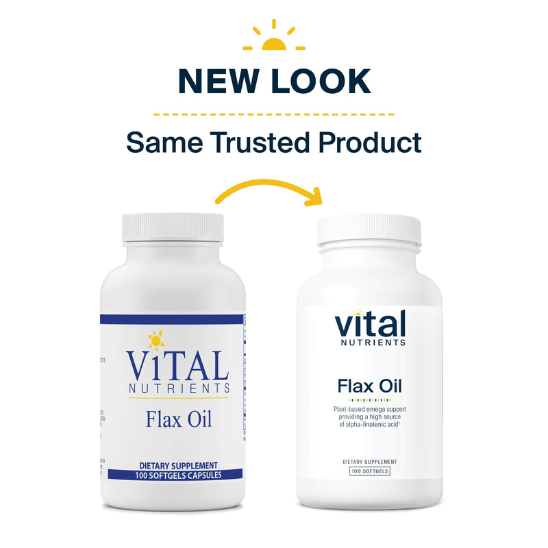 [Australia] - Vital Nutrients Flax Seed Oil 3000mg | Cold Pressed Flax Oil with high concentration of ALA for Heart Health* | Gluten, Dairy and Soy Free | Non-GMO | 100 Softgels 