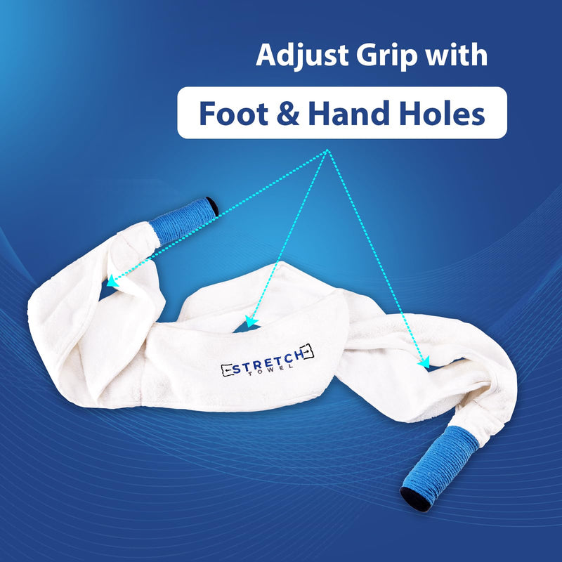 Shoulder Rotator Cuff Stretching Device By Stretch Towel; Physical Therapy Shoulder And Full Body Stretching Strap With Easy Grip Handles for Sore and Tight Muscles. Improves Shoulder Flexibility