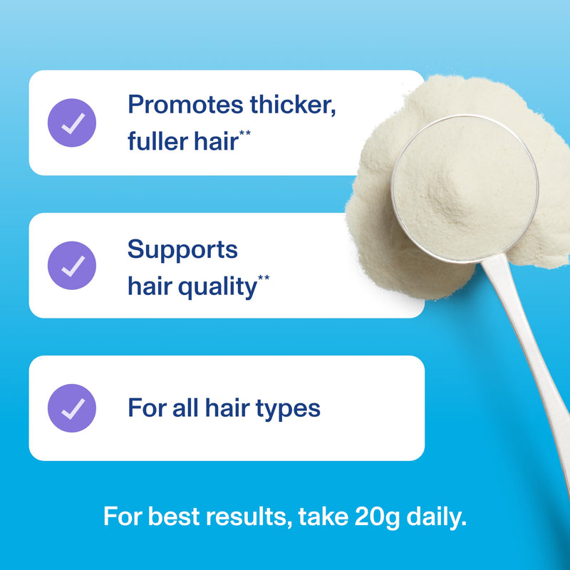Vital Proteins Collagen Peptides + Biotin, Unflavored, 11.4oz | 10,000mcg Biotin, Supports Thicker Fuller Hair, Clinically Studied Lustriva®, 20g Collagen Per Serving, 16 Servings 16 Servings (Pack of 1)