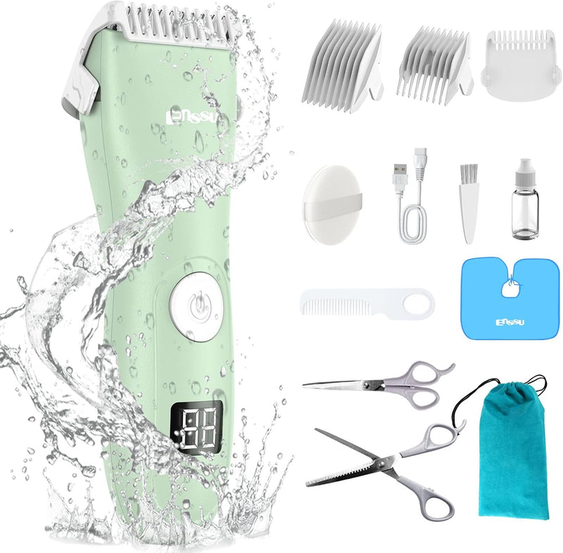 [Australia] - Baby Hair Clipper, Quiet Hair Trimmer for Kids and Children, Waterproof Rechargeable Cordless Haircut Kit for kids 