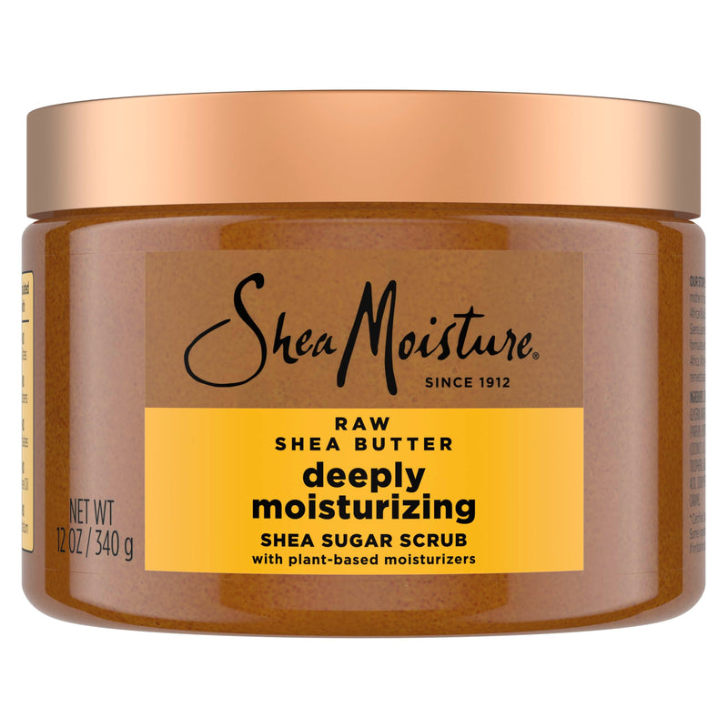 [Australia] - SheaMoisture Shea Sugar Body Scrub For Moisturize And Restore Dry Skin Raw Shea Butter Deeply Moisturizing Body Scrub With 24h Shea Moisture Nutrients 12 oz 