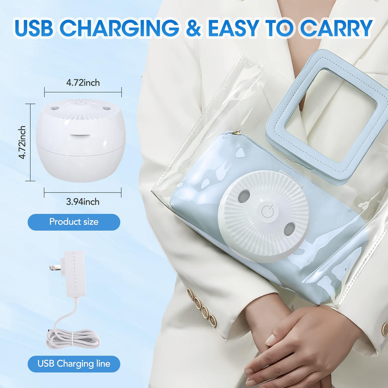 [Australia] - Ultrasonic Retainer Cleaner Machine, Cleaning Pod for Jewelry Cleaner, Dentures, Mouth Guards, Rings, Earrings, Glasses- 200ML 45kHz One-Touch 5-Minute Deep Clean (White) White 