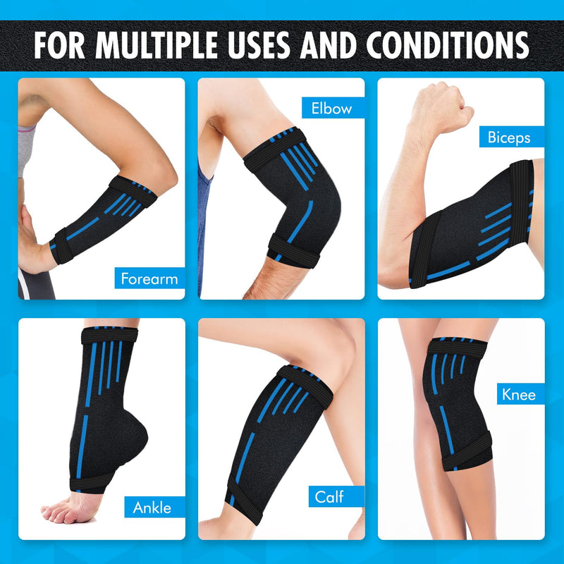 [Australia] - Perfect Remedy Freeze Sleeve - Hot & Cold Arm Ice Pack Wrap Compression - Tennis Elbow Cold Pack Compression for Support in Injuries - Ice Sleeve for Knee, Elbow (Large-X Large) Large-X Large 