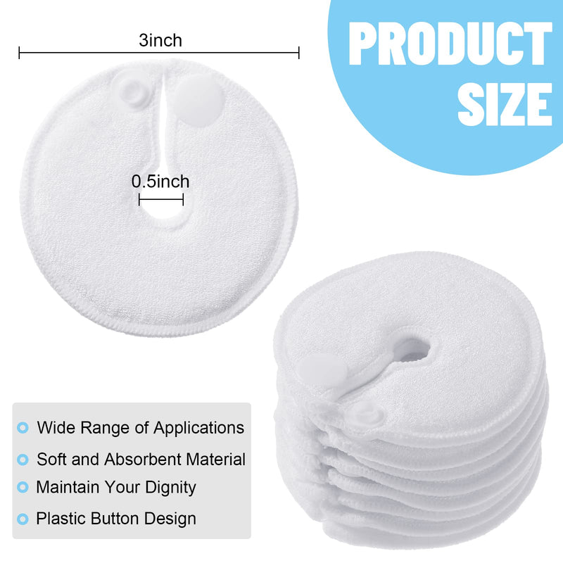 [Australia] - 28 Packs G Tube Pads Holder Abdominal G Tube Button Pads Soft G Tube Covers Absorbent G Tube Pads Feeding Tube Accessories Peg Tube Supplies Feeding Tube Pads Cotton Pads for Nursing Care(White) White 