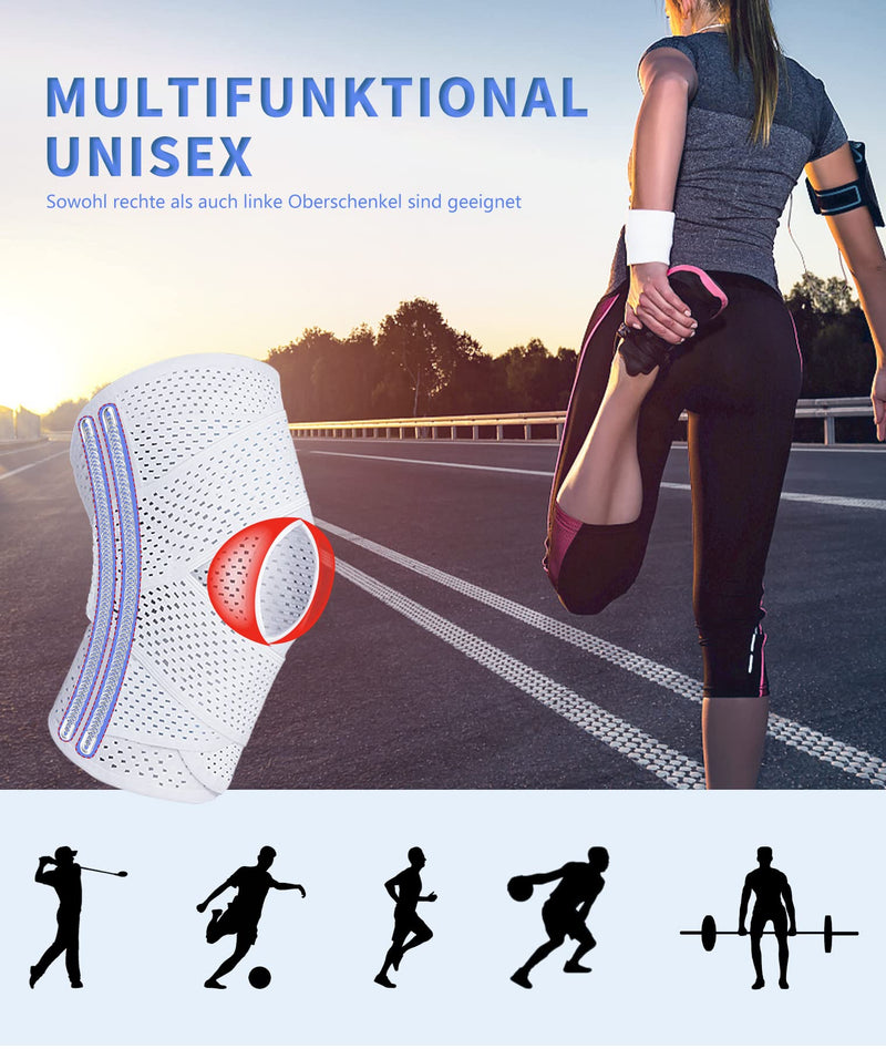 [Australia] - ProWaves Knee Brace Men Women with Side Stabilizers Patella Knee Brace Orthopedic Knee Brace Meniscus Knee Support for Meniscus Tear Knee Pain Sports Arthritis Recovery Adjustable XXXXL White 