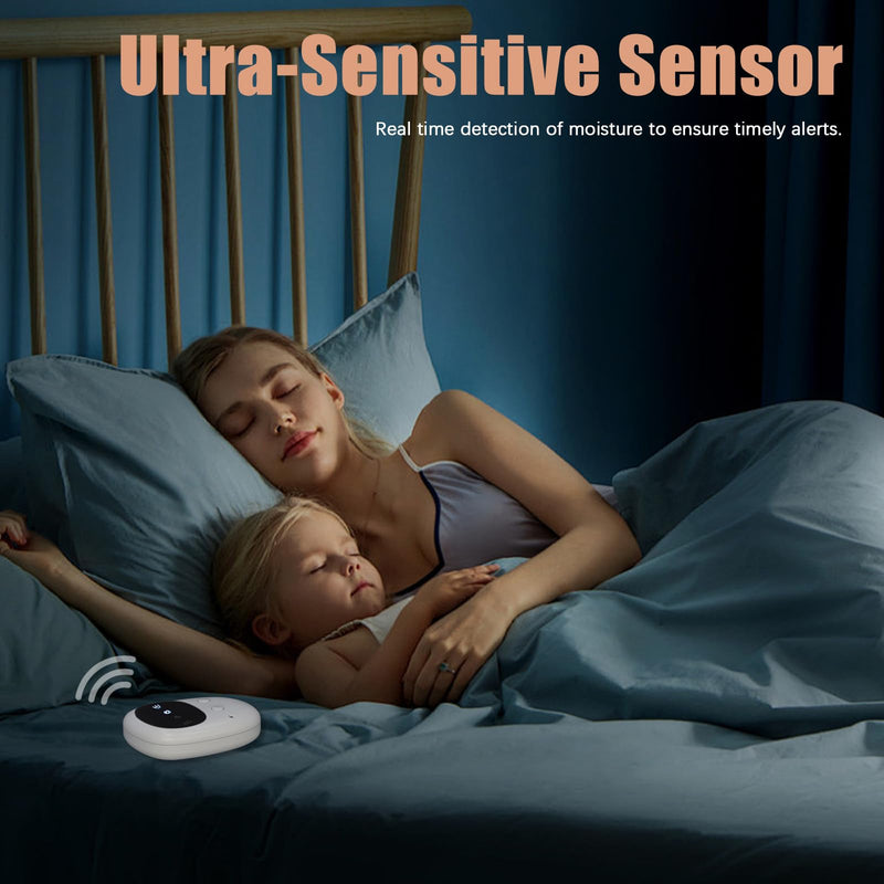 [Australia] - Wireless Bedwetting Alarm for Boys and Girls, USB Rechargeable, 3 Working Modes, Pee Alarm for Elderly AlzheimerÔºåWhite 