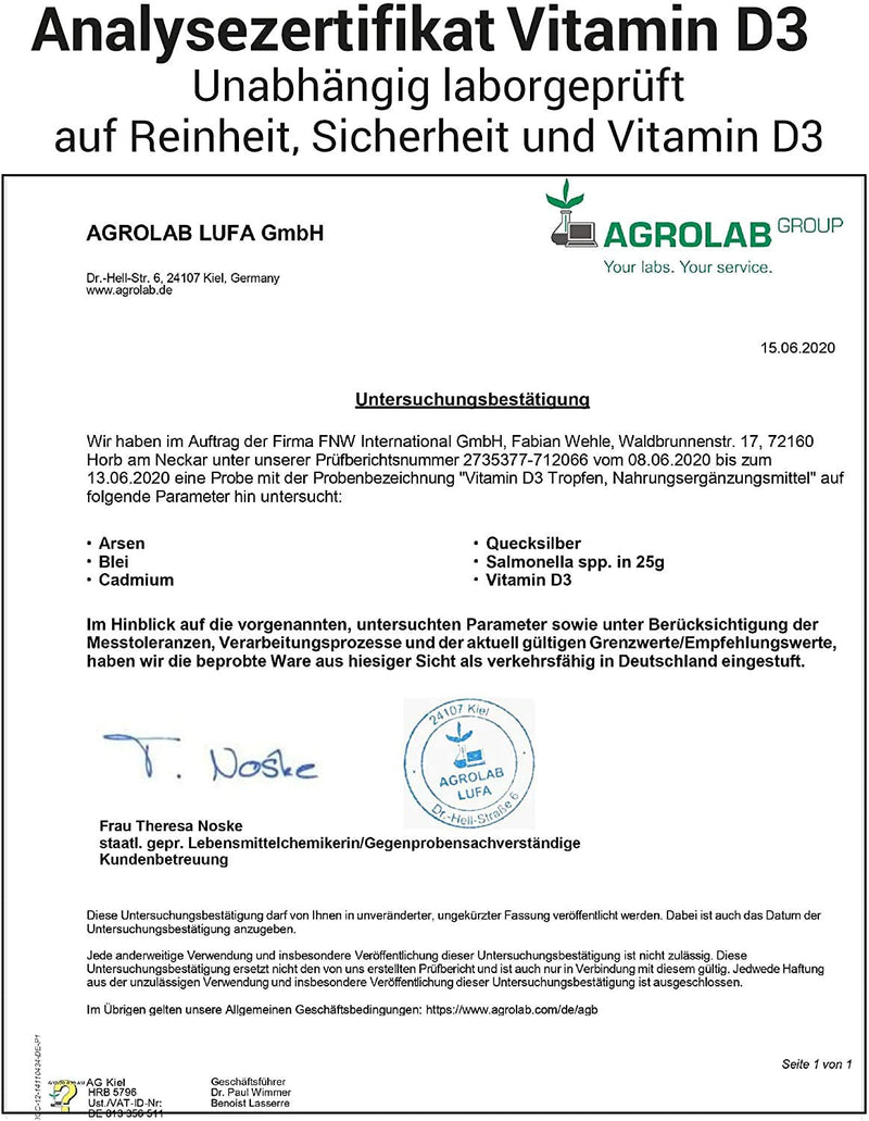 [Australia] - Vitamin D3 Laboratory-tested 5000 IU per drop, high dose. Comparison winner 2019-2021 - Highly bioavailable vitamin D liquid 50ml (1850 drops) with MCT oil from coconut 