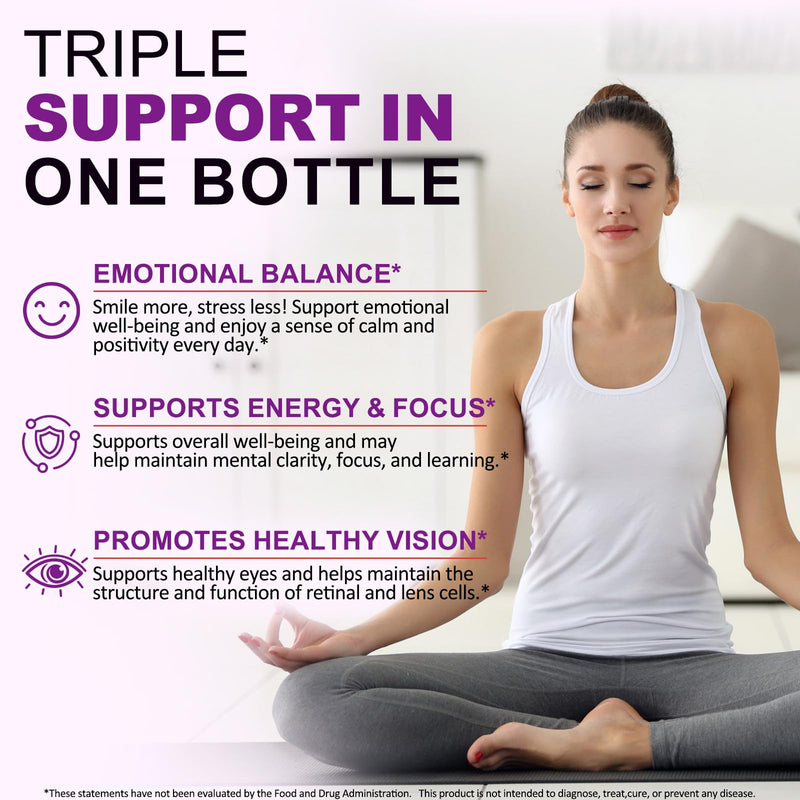 Saffron Capsules, Saffron Supplement 90 Count, Saffron Pure Extract 88.5mg, Supports Mood Balance, Boosts Energy & Focus, Promotes Healthy Vision