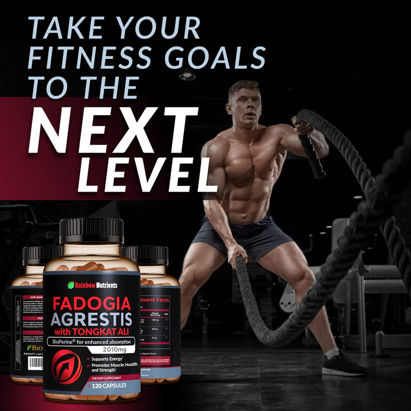 [Australia] - Fadogia Agrestis 15,000mg + Tongkat Ali 100,000mg + BioPerine® [Highest Purity] - Supports Stamina, Strength, Muscle Health & Recovery, Drive & Performance - Non-GMO & Made in USA - 120 capsules 