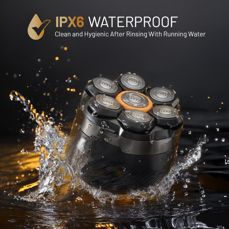 Head Shaver for Bald Men: Electric Bald Razor-7D Wet/Dry Shaving-Professional Grooming Kit for Balder-Rechargeable Head Shavers for Scalp/Face/Beard -Close Shave