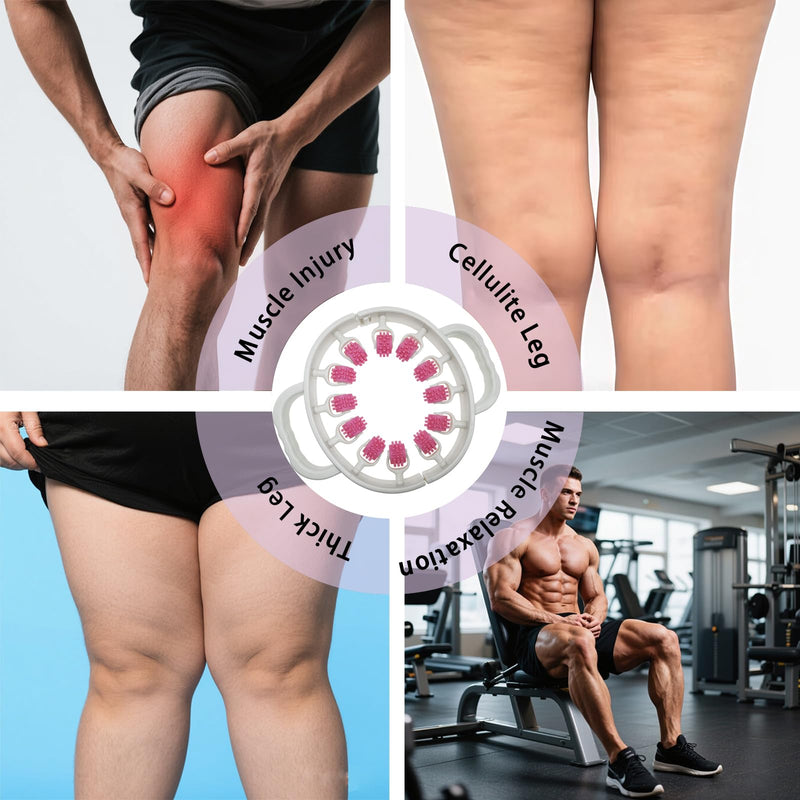 [Australia] - Anti-Cellulite Massage Roller, Lymphatic Drainage Massager Roller, Fascia Roller for Legs, Thighs, Waist, Buttocks, Deep Tissue Massage Roller for Legs, Pain Relief, Body Sculpting, Anti-Cellulite 